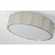 Canada 3 Light 16 inch Shiny Nickel Flush Mount Ceiling Light